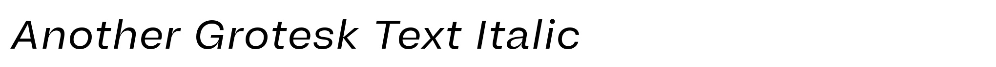 Another Grotesk Text Italic image