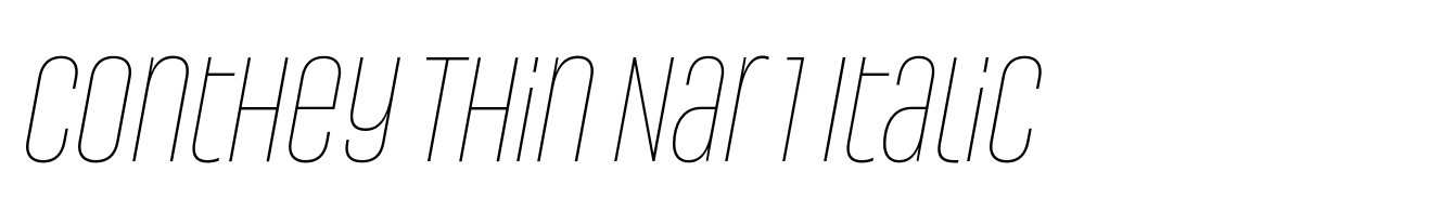 Conthey Thin Nar 1 Italic