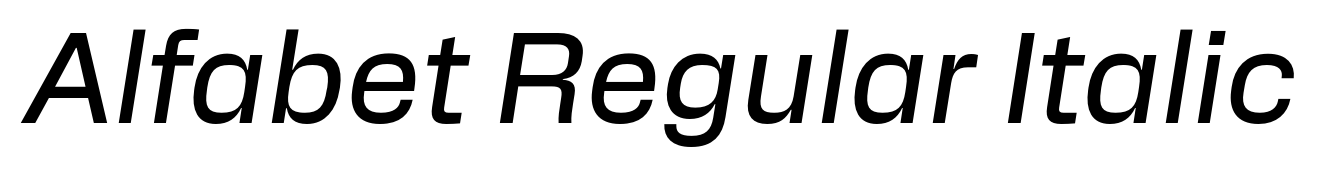 Alfabet Regular Italic