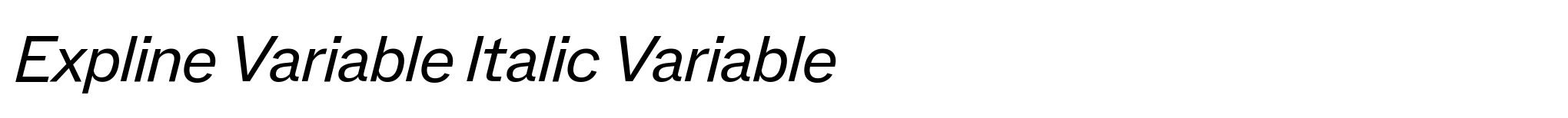 Expline Variable Italic Variable image
