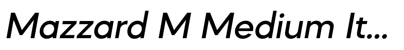 Mazzard M Medium Italic