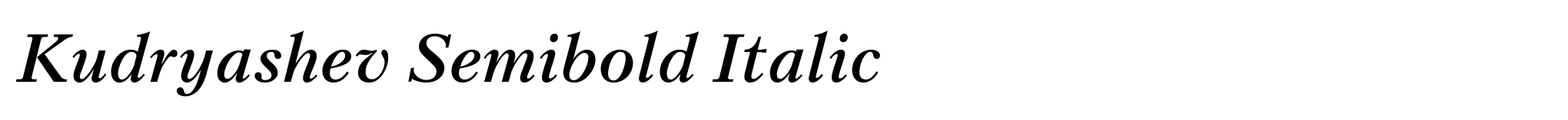 Kudryashev Semibold Italic image