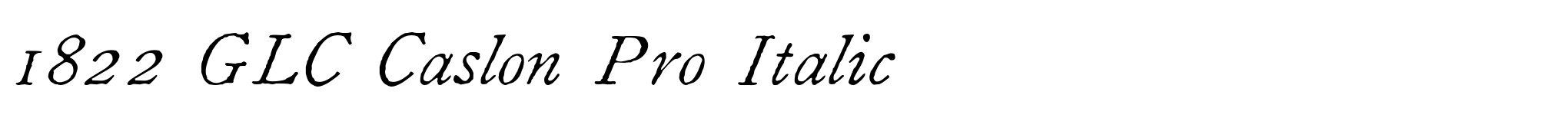1822 GLC Caslon Pro Italic image