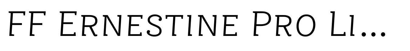 FF Ernestine Pro Light Italic SC