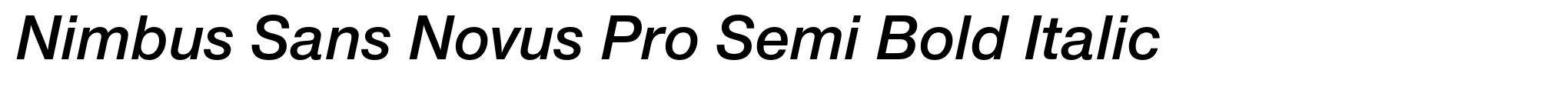 Nimbus Sans Novus Pro Semi Bold Italic image