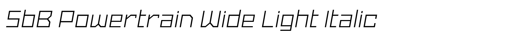 SbB Powertrain Wide Light Italic image