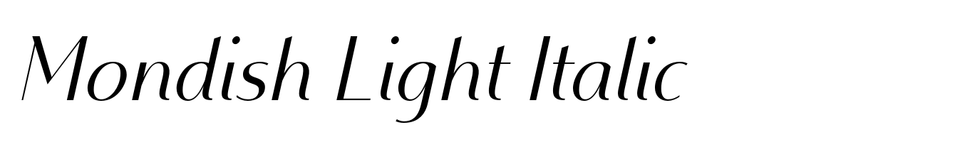 Mondish Light Italic