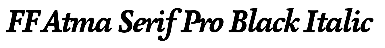 FF Atma Serif Pro Black Italic