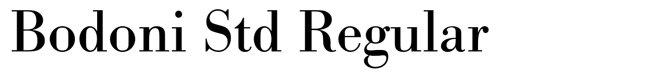 Bodoni Std Regular