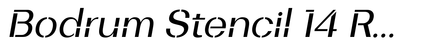 Bodrum Stencil 14 Regular Italic