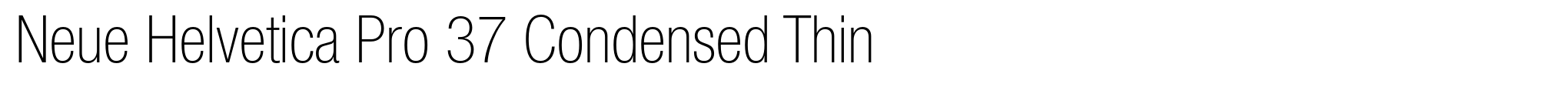 Neue Helvetica Pro 37 Condensed Thin image
