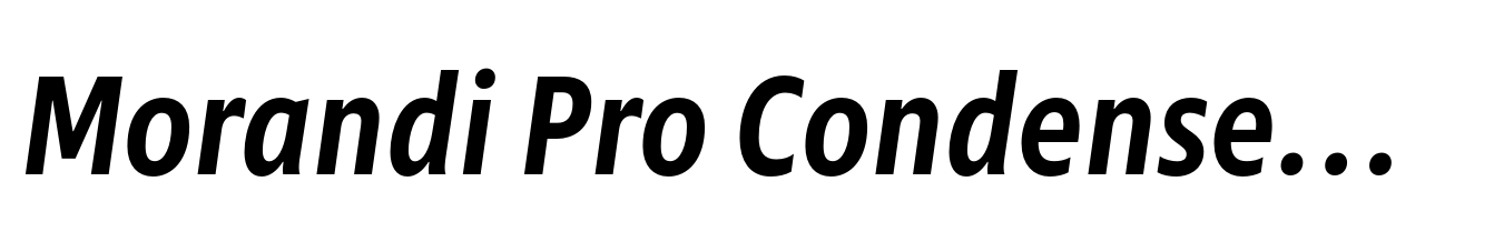 Morandi Pro Condensed SemiBold Italic