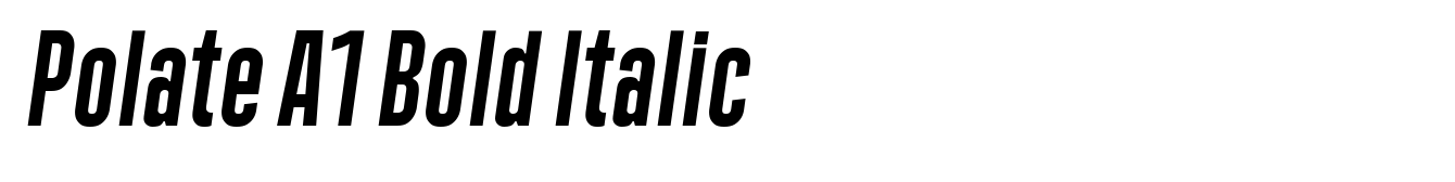 Polate A1 Bold Italic