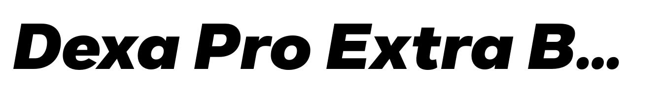 Dexa Pro Extra Bold Italic