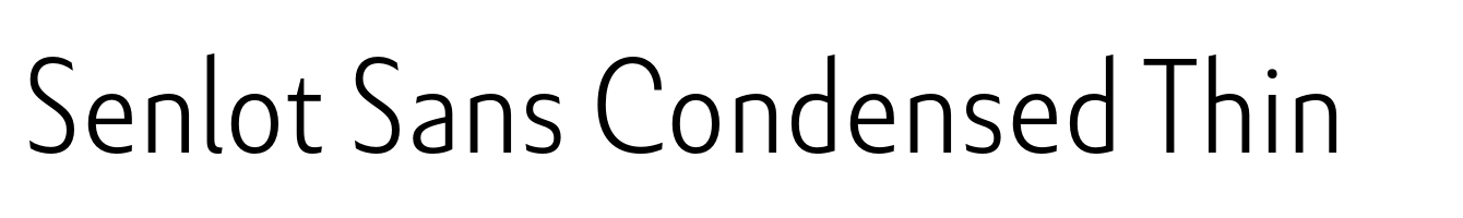 Senlot Sans Condensed Thin