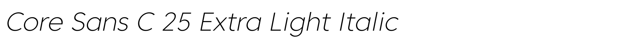 Core Sans C 25 Extra Light Italic image