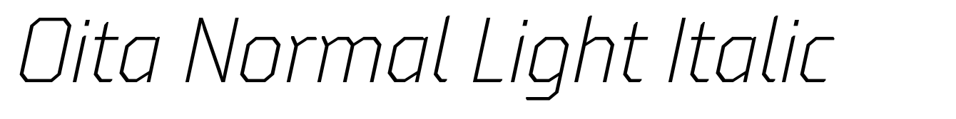 Oita Normal Light Italic