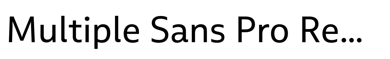 Multiple Sans Pro Regular