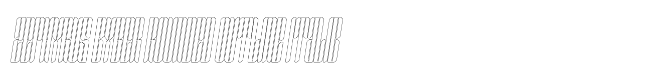 Zephyrus Cyber Rounded Outline Italic