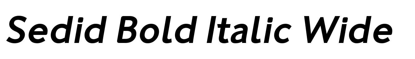 Sedid Bold Italic Wide