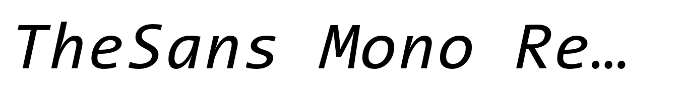 TheSans Mono Regular Italic