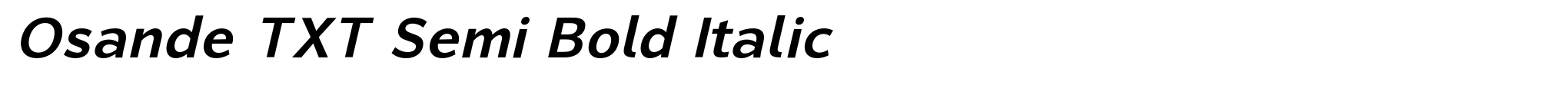 Osande TXT Semi Bold Italic image