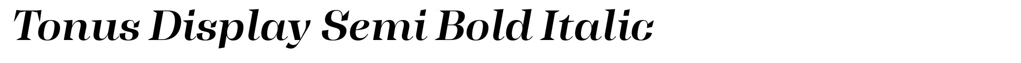 Tonus Display Semi Bold Italic image