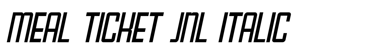 Meal Ticket JNL Italic