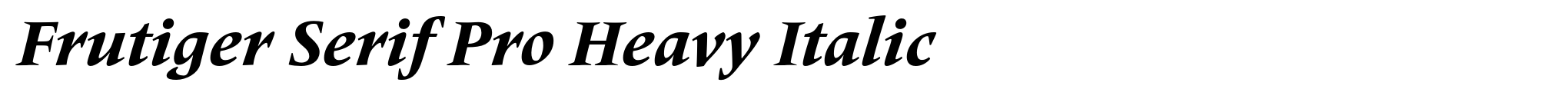 Frutiger Serif Pro Heavy Italic image