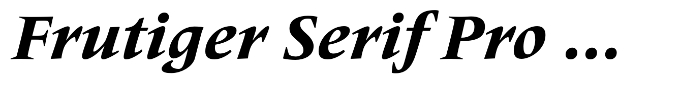 Frutiger Serif Pro Heavy Italic