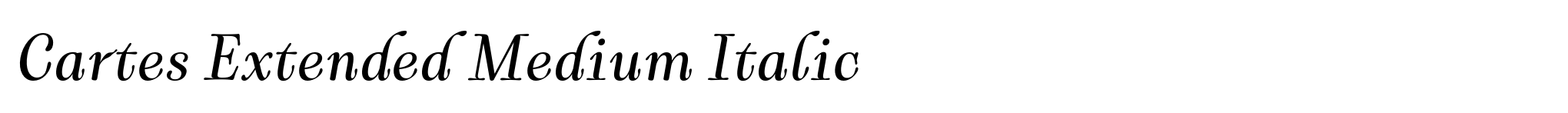 Cartes Extended Medium Italic image