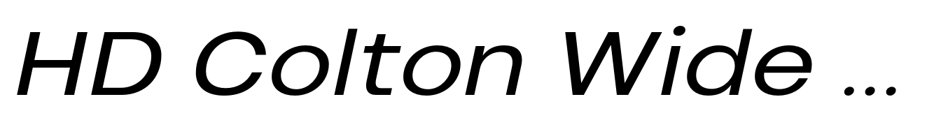 HD Colton Wide Regular Italic