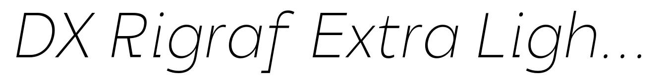 DX Rigraf Extra Light Italic