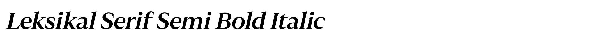 Leksikal Serif Semi Bold Italic image