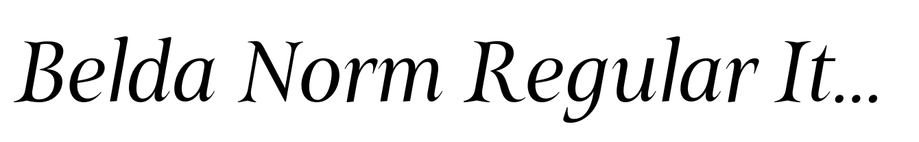 Belda Norm Regular Italic