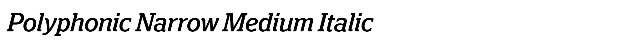 Polyphonic Narrow Medium Italic image