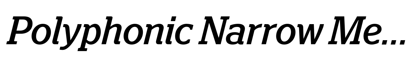 Polyphonic Narrow Medium Italic