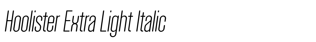 Hoolister Extra Light Italic