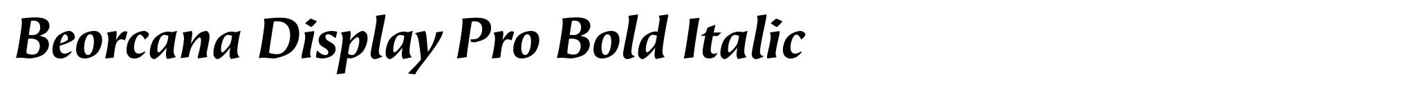 Beorcana Display Pro Bold Italic image