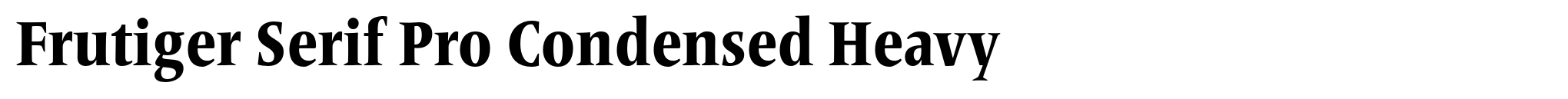 Frutiger Serif Pro Condensed Heavy image