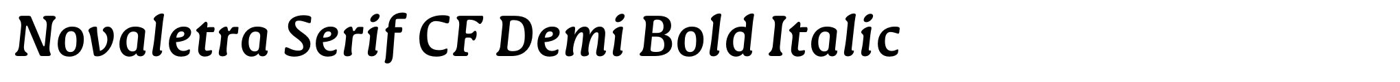 Novaletra Serif CF Demi Bold Italic image