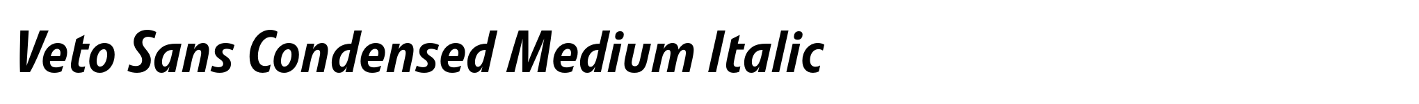 Veto Sans Condensed Medium Italic image