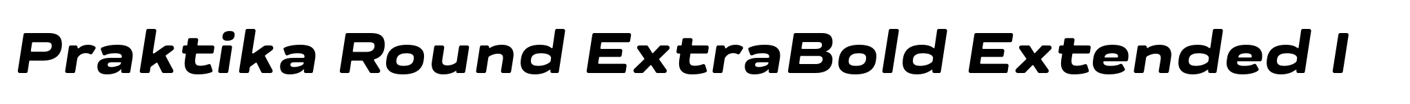 Praktika Round ExtraBold Extended Italic image