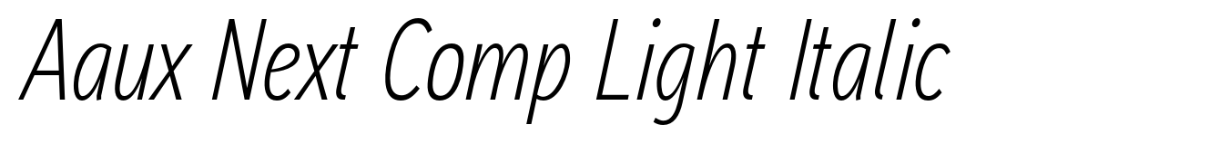 Aaux Next Comp Light Italic