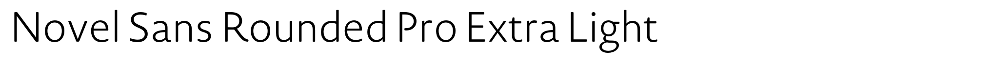 Novel Sans Rounded Pro Extra Light image