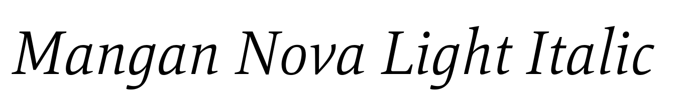 Mangan Nova Light Italic