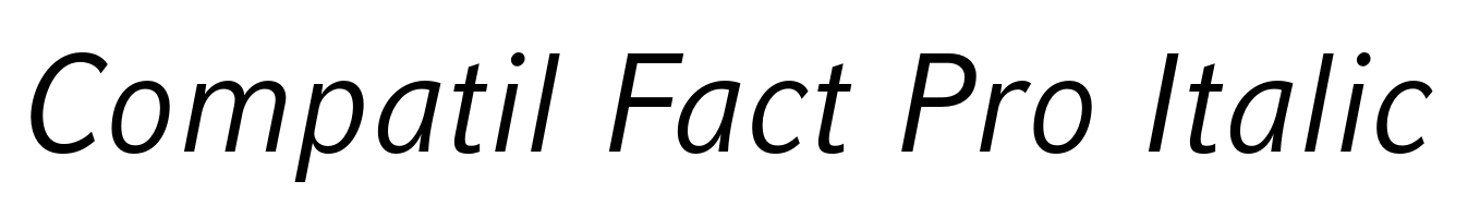 Compatil Fact Pro Italic