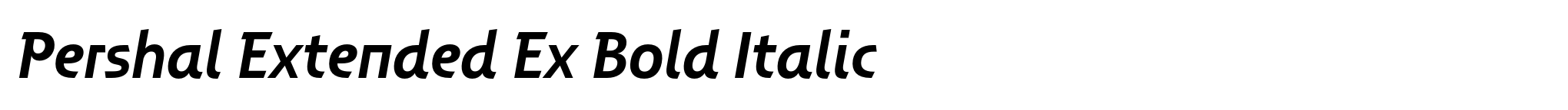 Pershal Extended Ex Bold Italic image