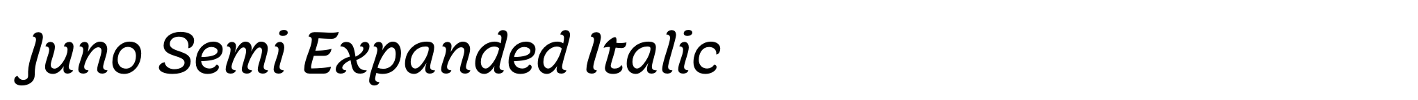 Juno Semi Expanded Italic image