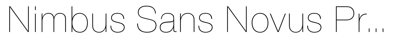 Nimbus Sans Novus Pro Ultra Light